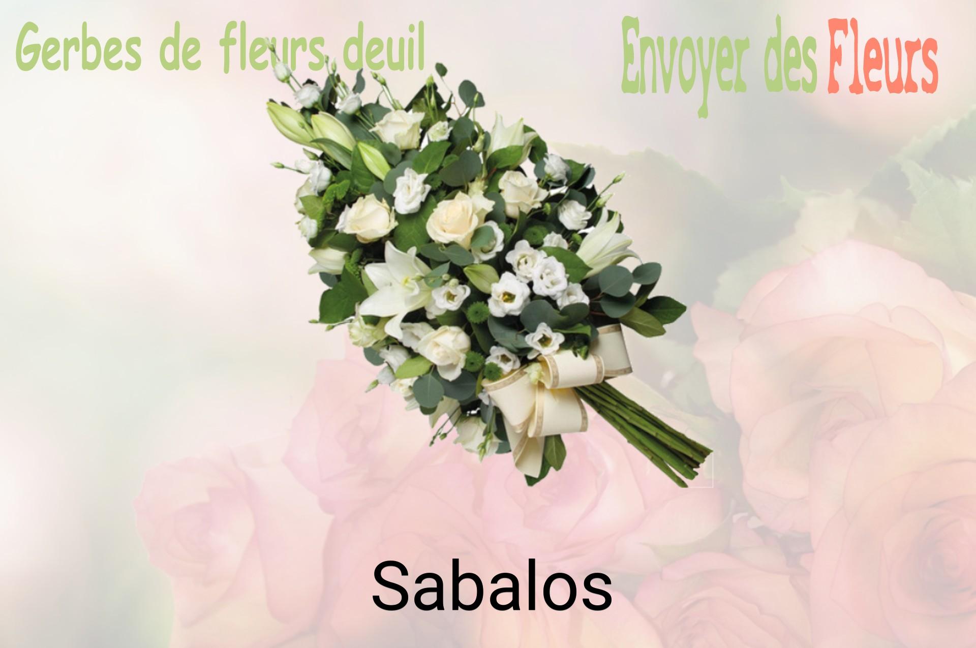 Gerbe de fleurs de deuil livrée à Sabalos